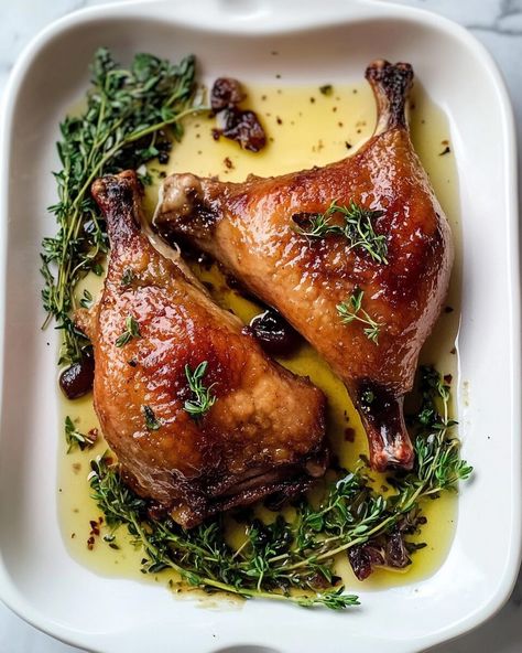 Advertisement Duck Confit is a French classic that showcases the art of slow cooking. The ... Read more Duck Christmas Dinner, Mallard Duck Recipes, French Duck Recipes, Duck Recipes Easy, Christmas Duck Recipes, Recipes With Duck, Baked Duck Recipes, French Dinner Recipes, Crispy Duck Recipes