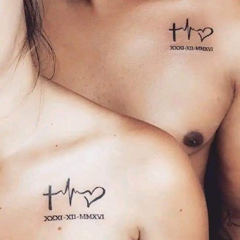 Marriage Tattoos, Him And Her Tattoos, Partner Tattoos, Wife Tattoo, Cute Couple Tattoos, Couple Tattoos Unique, Couples Tattoo Designs, Matching Couple Tattoos, Geniale Tattoos