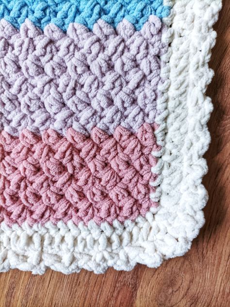 Baby Crochet Blanket Chenille, Bulky Crochet Baby Blanket Free Pattern, Crochet Blanket Borders Chunky, Chunky Crochet Baby Blanket Pattern Free, Free Crochet Patterns Using Chenille Yarn, Crochet Borders For Blankets Chunky Yarn, Bernat Blanket Border Crochet, Crochet Blanket Borders Chunky Yarn, Chunky Blanket Border Crochet