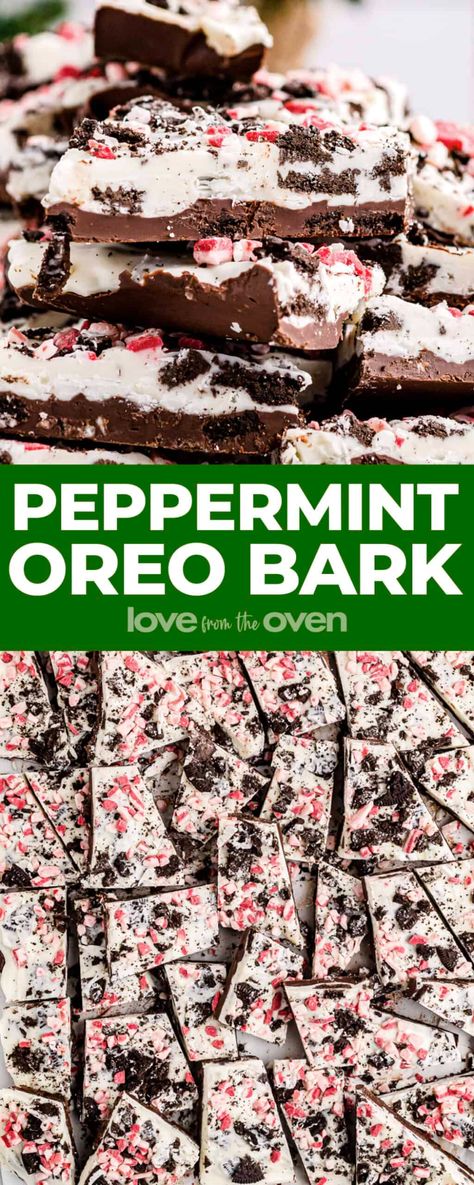 Oreo Peppermint Bark, Oreo Candy, Christmas Peppermint Bark, Oreo Bark, Peppermint Treats, Peppermint Bark Recipes, Candy Bark, Christmas Candy Recipes, Bark Recipe