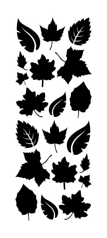 Bring a fall day to your home all year long with our falling leaves wall decals. Your order will include a total of 20 leaf wall graphics. The largest leaf wall sticker measures approximately 5 inches wide by 5.5 inches high. The leaf decals can be ordered in a variety of colors. PRODUCT DETAILS Free first class shipping on orders over $25** Quick installation with easy-to-read instructions included The decals are easily removable, will not damage walls and leave no residue (decals are not reusa Leaf Vector, Stencil Stickers, Doodle Art Flowers, Cricut Stencils, Leaf Silhouette, Leaf Stencil, Silhouette Images, Leaf Drawing, Leaf Wall