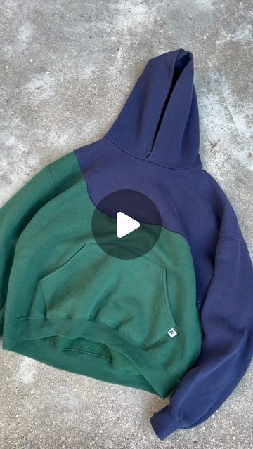 Jack Sews on Instagram: "Split Hoodie • •Handmade with two vintage Russell hoodies. •Unisex size boxy M/L • For sale in tomorrow’s drop: 5/31/24 at 8pm eastern standard time on the website jacksewsco.com • Please note the slight discoloration on some parts of the hoodie. More character in my opinion! • • • #vintagerussell #vintagestreetwear #reworkedvintage #recycledfashion #upcycling #process #processreel #diyreel #diy #streetwear #vintage #vintagefashion #recycledclothing #recycledfashion #recycledclothes #handmade #handmadeclothing #handmadefashion #upcycledfashion #upcycled #recycled #reused #reusedclothing #handcrafted #streetfashion #vintagefashion #vintagestyle #hypebeastfashion #fallfashion #hoodieseason" Split Hoodie Diy, Hoodie Diy Upcycle, Diy Streetwear, Hoodie Upcycle, Sweatshirt Makeover, Hypebeast Fashion, Hoodie Diy, Mini Project, Reworked Vintage