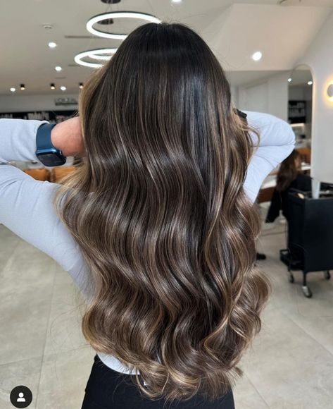 Candlelit Brunette, Honey Brown Balayage, Balyage Long Hair, Light Brunette Hair, Balayage Ideas, Hair Foils, Bombshell Hair, Black Hair Balayage, Brown Hair Looks