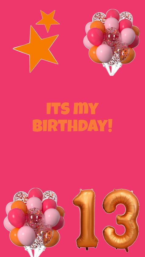 13th bday wallpaper Birthday Wallpaper Iphone, Birthday Wallpaper, 13th Birthday, Its My Birthday, My Birthday, Wallpaper Iphone, Iphone Wallpaper, Wallpapers, Iphone