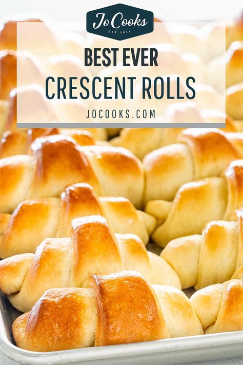 These Crescent Rolls are really the perfect dinner rolls. Soft, buttery, amazing flavor yet incredibly simple to make. There's nothing better than fresh hot dinner rolls right out of your oven. #dinnerrolls #crescents #crescentrolls #recipe