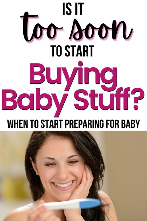 when to start buying baby stuff Finding Out Your Pregnant, Minimalist Baby Registry, Baby Items Must Have, Newly Pregnant, First Time Pregnancy, Positive Pregnancy Test, High Risk Pregnancy, Travel Systems For Baby, Pregnancy Essentials