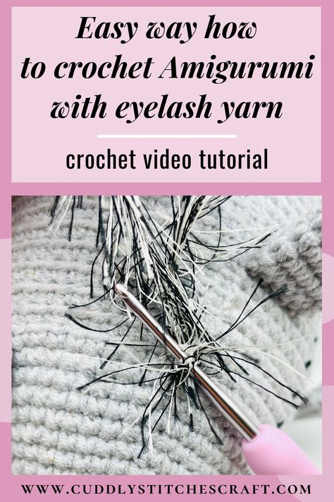 In this crochet video tutorial, I'm going to show you an easy way how to crochet Amigurumi with eyelash yarn. This yarn can add a nice touch to your crochet toy but it can be difficult to crochet with as it's very difficult to see or count the stitches. If you would like to see my simple solution for this problem then make sure to watch my video tutorial. Visit my blog for more free Amigurumi patterns and tutorials you'll love! #amigurumi #crochet #crochettoys #crochetanimals #crochettechniques Eyelash Yarn Crochet Projects, Eyelash Yarn Projects, Eyelash Yarn Crochet, Crochet Fox Pattern Free, Amigurumi Tips, Yarn Projects Crochet, Crochet Hedgehog, Crocheted Fox Pattern, Blogger Inspiration