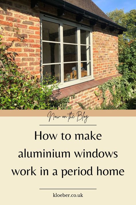 Aluminium Cottage Windows, Window Styles For Homes Exterior, Aluminium Windows Ideas, 1940 House, Mid Century Modern Renovation, Lead Windows, Door And Window Design, Cottage Windows, Aluminium Windows And Doors