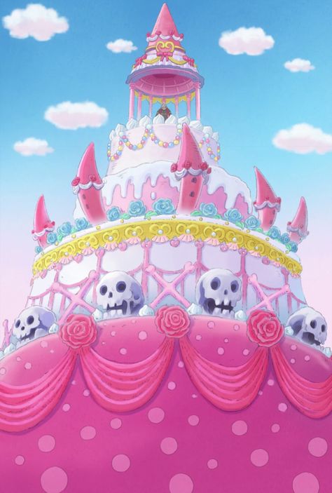 Whole Cake Island One Piece, Cake One Piece, Whole Cake Island, Island Birthday, One Piece Birthdays, Mom Characters, Island Cake, Big Mom Pirates, One Piece Ep