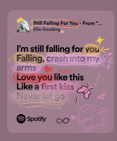 Falling In Love Song Lyrics, We Fell In Love In October Lyrics, Falling Slowly Lyrics, Still Falling For You Ellie Goulding, Ellie Goulding Love Me Like You Do, Still Falling For You, Ellie Goulding, First Kiss, Always And Forever