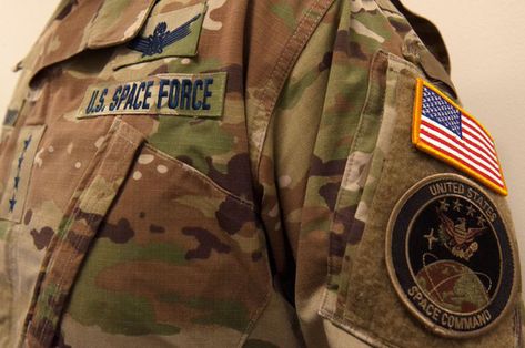 Here’s what U.S. Space Force uniforms will look like - al.com Air Force Uniforms, Camouflage Uniform, Space Force, Military Branches, Military Personnel, Military Service, Us Military, Us Air Force, Military Uniform