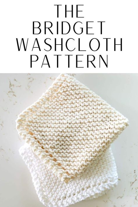 The Bridget Knit Washcloth Pattern: Quick and Easy Knit Washcloth Pattern Free, Easy Knit Dishcloth, Knit Washcloth, Knitted Dishcloth Patterns Free, Knit Dishcloth Pattern, Knitted Washcloth Patterns, Dishcloth Patterns Free, Easy Knitting Patterns Free, Knitted Washcloths