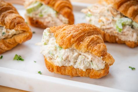 Croissant Chicken Salad Sandwich Recipe Croissant Chicken, Salad Sandwich Recipe, Chicken Salad Sandwich Recipe, Mini Croissants, Bodybuilding Recipes, Chicken Sandwich Recipes, Seed Bread, Chicken Salad Sandwich, Burger Buns