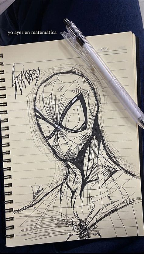 Spiderman Portrait Drawing, Watercolor Art Outline, Spiderman Artwork Drawing, Spider Man Posca Art, Spidercat Drawing, Spiderman Pen Drawing, Sketch Book Design Ideas Front Cover, Spider Man Sketch Pencil, Spider Man Drawing Sketches