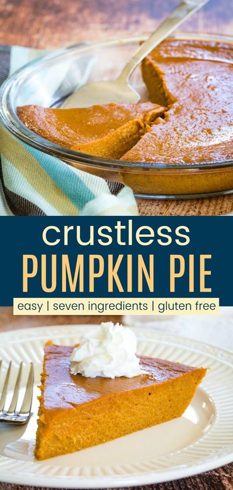 Canned Pumpkin Recipes Easy Gluten Free, Pumpkin Pie No Crust Recipe, 1 Point Crustless Pumpkin Pie, Gf Crustless Pumpkin Pie, Pumpkin Pie Filling Recipe Healthy, Pumpkin Pie Recipe Crust, We Pumpkin Pie, Gluten Free Pumpkin Pie With Premade Crust, Pumpkin Baking Recipes Gluten Free