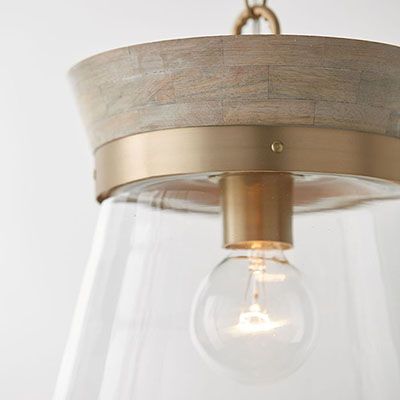 Finn 1-Light Pendant | Capital Lighting Fixture Company Capital Lighting Pendant, White Wash Stain, Capital Lighting Fixture, Gold Pendant Lighting, Capital Lighting, Kitchen Pendants, Kitchen Pendant Lighting, Brass Lighting, Wood Pendant