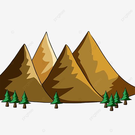 Mountain Cartoon Drawing, Mountain Clip Art, Mountain Cartoon, Mountains Images, Brown Mountains, Mountain Png, Mountains Drawing, Cartoon Mountain, Mountain Clipart