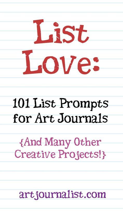 List Prompts, Love 101, Journal Prompts For Adults, Art Journal Prompts, Journal Lists, Art Journal Therapy, Love Journal, Art Journal Techniques, Diary Ideas