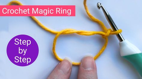 Magic Circle Crochet Tutorial (with Video & Step by Step Pictures) - Craft Fix Magic Circle Crochet Tutorial Videos, Magic Circle Crochet Tutorial, Circle Crochet Tutorial, Magic Loop Crochet, Magic Circle Crochet, Magic Ring Crochet, Ring Magic, Circle Crochet, Crochet Hack