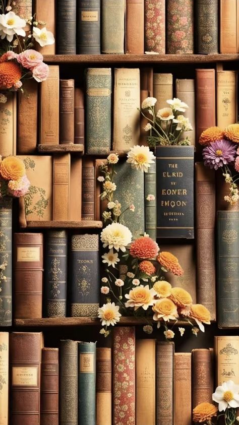 Book Flowers Aesthetic, Books Screensaver, Reading Books Aesthetic Pics, Aesthetic Book Wallpaper Iphone, Old Books Wallpaper, Fall Books Aesthetic, Book Asthetics Wallpaper, Book Aesthetic Wallpaper Iphone, Book Background Wallpapers