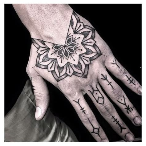 Mandala Finger Tattoo, Geometric Tattoo Hand, Mandala Tattoo Men, Mandala Hand Tattoos, Knuckle Tattoos, Skeleton Hand Tattoos, Skeleton Hand Tattoo, Mandala Tattoo Design, Finger Tattoo