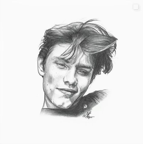 Louis Partridge Drawing Sketch, Louis Partridge Sketch, Louis Partridge Drawing, Partridge Drawing, Louis Patridge, People Drawing, Louis Partridge, Draw Ideas, Reference Poses