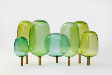 Norwegian Design, 카드 디자인, Grand Palais, Glass Vases, Wood Glass, Green And Blue, Glass Sculpture, Artsy Fartsy, Hand Blown Glass