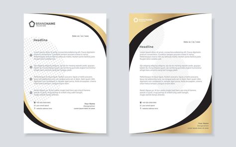 Luxury Letterhead, Gold Luxury, Letterhead Design, Branding Ideas, Leo Messi, Company Profile, Letterhead, The Gold, Logo Branding