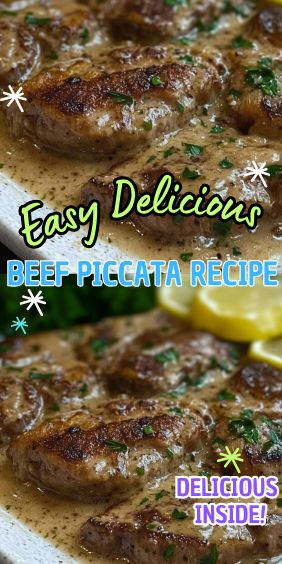 Easy Delicious Beef Piccata Beef Piccata Recipe, Beef Cutlets Recipes Easy, Beef Cutlet Recipes, Flank Steak Rolls, Beef Cutlets, Different Cuts Of Beef, Steak Rolls, Healthy Cooking Oils, Piccata Recipe