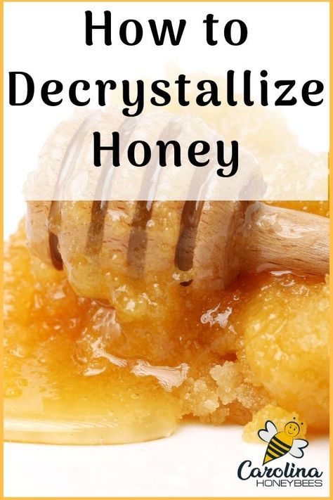 Raw honey is a wonderful source of sweetness. But, this natural food is subject to changing form. If your raw honey has crystallized or "turned to sugar", it's time to fix it. Use these tips to safely turn your raw honey back to liquid. .... #rawhoney #foodstorage #bulkfoodstorage How To Decrystallize Honey, Honey Storage Ideas, Honey Storage, Honey Crystalized, Bee Farming, Bee Ideas, Honey Uses, Backyard Bee, Bee Stuff