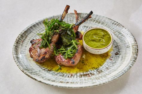 Lamb Cutlets Recipe, Indian Starter Recipes, Mint Chutney Recipe, Easy Lamb Recipes, Lamb Cutlets, Spiced Lamb, Mint Chutney, Lamb Chop Recipes, Great British Chefs