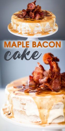 Maple Bacon Cake Recipe, Maple Bacon Cake, Bacon Wallpaper, Bacon Dessert Recipes, Bacon Cheesecake, Bacon Cake, Bacon Desserts, Moist Banana Muffins, Diy Lighthouse