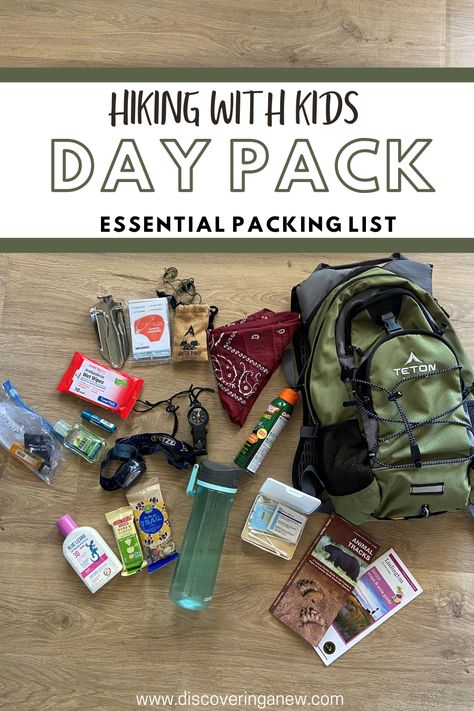 Kids Hiking Outfit, Hiking Backpack Essentials, Day Hike Packing List, Packing List Kids, Hiking List, Essential Packing List, Hiking Checklist, Hiking Packing List, Smokey Mountains Vacation