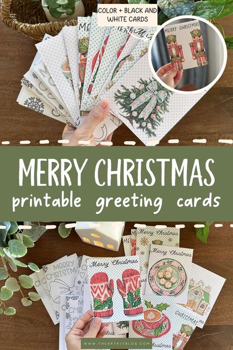 21 Merry Christmas Greeting Cards - FREE Printable Christmas Study, Merry Christmas Greeting Cards, Free Printable Christmas Cards, Natural Learning, Merry Christmas Printable, Study Ideas, Merry Christmas Card Greetings, Free Greeting Cards, Homeschooling Ideas