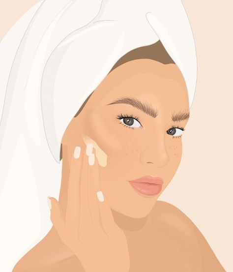 Beauty Illustration Skin Care, Beauty Illustration Makeup, Esthetician Illustration, Skin Care Illustration, Fashion Illustration Makeup, Spa Illustration, Facial Routine Skincare, Beauty Skin Quotes, Makeup Illustration