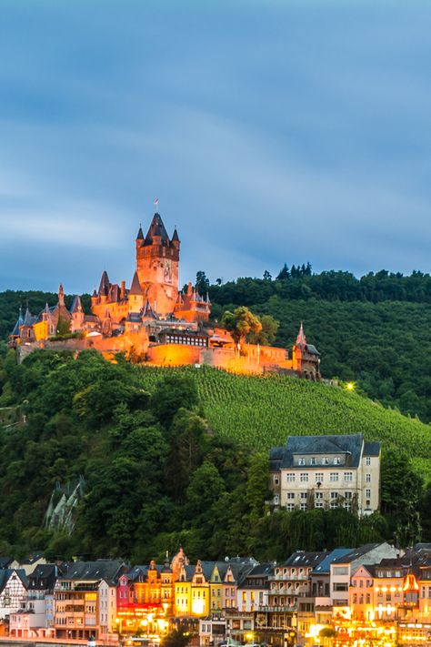 Perched on a hilltop above the city and the Moselle River, the 1,000-year-old Cochem Castle is the city’s signature landmark. Travel with  #VikingCruises on two river itineraries and visit this stunning castle. #rivercruises #vacation #wanderlust #bucketlist #germany #europe #international #cruise #sightseeing #myvikingstory Cochem Germany, Pictures Of Germany, Castle Germany, Rhineland Palatinate, Germany Castles, Cruise Destinations, Beautiful Castles, Quebec City, River Cruises