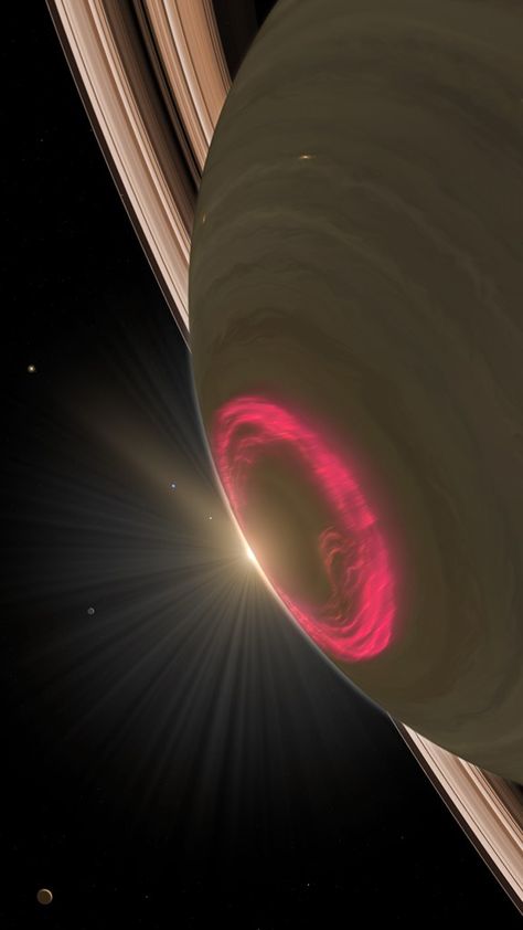 Saturn’s southern aurora, 10/18/2013 ~ A new movie and images showing Saturn's shimmering aurora over a two-day period are helping scientists understand what drives some of the solar system's most impressive light shows. Cosmos Space, Planets And Moons, Hubble Space, Across The Universe, The Solar System, Hubble Space Telescope, Amazing Spaces, Space Telescope, To Infinity And Beyond