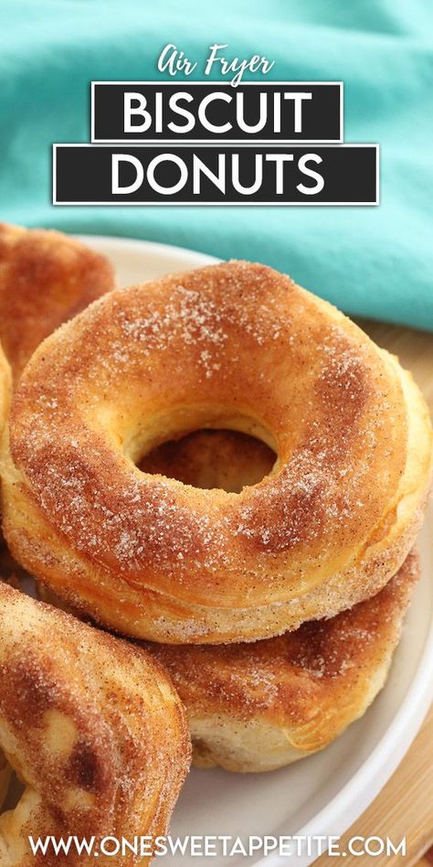 Experience the magic of homemade donuts with our easy and delicious air fryer biscuit donut recipe. These fluffy treats are made from refrigerated biscuit dough, perfectly cooked in the air fryer for a golden and irresistible finish. Skip the deep frying and enjoy a healthier version without sacrificing taste. From classic glazed to delightful toppings, our air fryer biscuit donuts are a must-try for donut lovers. Treat yourself to these delightful delights and satisfy your sweet tooth today! Air Fry Donut Recipe, Donut Recipe Fried, Air Fry Donuts, Flakey Biscuits, Fried Biscuits, Donuts At Home, Air Fryer Donuts, Biscuit Donuts, Donut Toppings