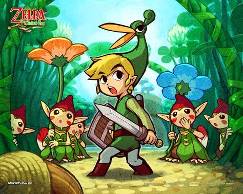 Legend of Zelda Minish Cap Love the legend of zelda series :) Minish Cap, The Minish Cap, Super Mario Land, The Wind Waker, Dynasty Warriors, Wind Waker, Ocarina Of Time, Twilight Princess, Donkey Kong