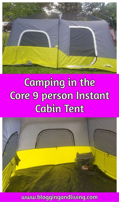 Camping in the Core 9 person Instant Cabin Tent – review | Amazon Finds .. Add this to your list of camp hacks. This is a must have camp essentials. Try one of the best tent camping ideas by trying one of the best Amazon must haves! Tent Camping Ideas, Camping Tent Decorations, Camp Hacks, 12 Person Tent, Camp Essentials, 10 Person Tent, Best Tent, Enchanting Places, 6 Person Tent