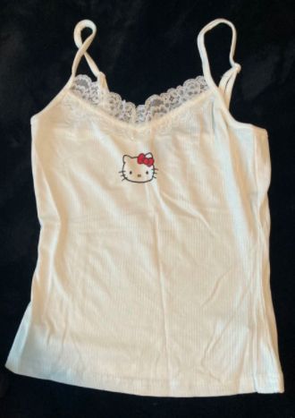 Cute Y2k Outfits Shirts & Tops, Kawaiicore Clothes Png, Hello Kitty Tank Top Y2k, Hello Kitty Fits Y2k, Hello Kitty Shirt Outfits, Hello Kitty Y2k Outfit, Hello Kitty Clothing, Hello Kitty Outfits, Y2k Pjs