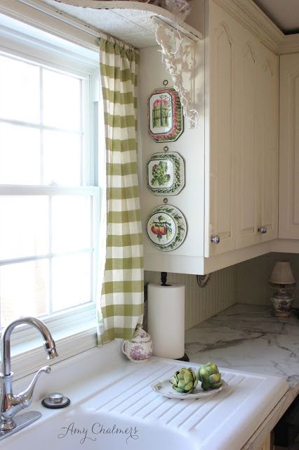 Maison Decor: My Cottage Kitchen Window Over Kitchen Sink, Small Kitchen Window, Vintage Kitchen Curtains, Over Kitchen Sink, Kitchen Window Decor, Kitchen Sink Window, Kitchen Window Curtains, Sink Decor, Tiny Space