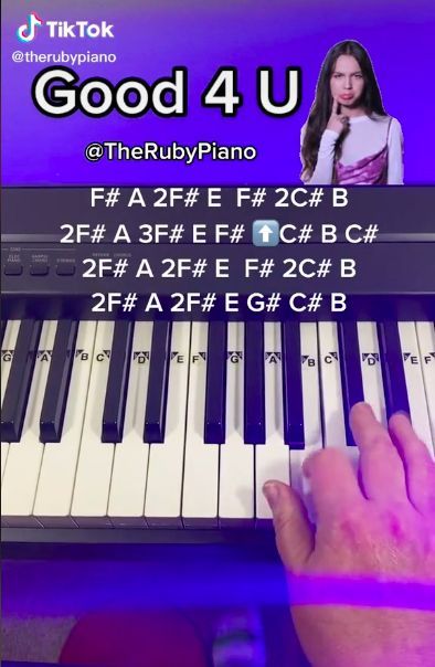 Vampire Olivia Rodrigo Piano, Olivia Rodrigo Piano, Keyboard Songs, Piano Songs Sheet Music, Piano Tutorials Songs, Piano Sheet Music Letters, Good 4 U, Music Letters, Song Sheet