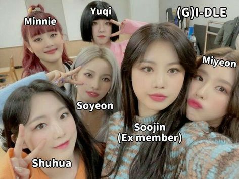 (G)i-dle Gidle Names Members, G Idle Members Name, Gidle Members Name, Kpop Group Names, Girls Group Names, Group Names, G I Dle Minnie, Kpop Profiles, Kpop Group