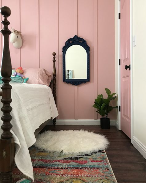 Accent wall. "Rose colored" by Sherwin Williams SW 6303 Rust Pink Accent Wall, Sherwin Williams Rose Colored Paint, Sw Gracious Rose, Sw Rose Colored Paint, Pink Focal Wall, Sherwin Williams Apple Blossom, Sw Rose Colored, Rose Colored Sherwin Williams, Sherwin Williams Rose Colored