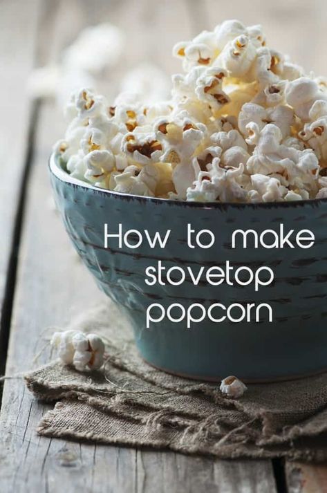 Stovetop Popcorn Recipes, Glass Top Stove, Oil Stove, Easy Healthy Snack, Stovetop Popcorn, Popcorn Kernels, Popcorn Bar, Microwave Popcorn, Pop Popcorn