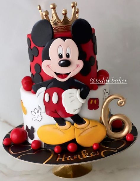 Mickey Mouse Cake For Boys, Mickey Mouse Torte, Whimsical Birthday Cake, Bolo Do Mickey Mouse, Mickey Birthday Cakes, Γενέθλια Mickey Mouse, Mickey Mouse Birthday Theme, Mickey Mouse Birthday Decorations, Mouse Birthday Cake