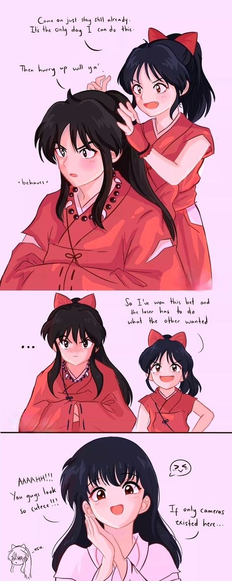 Inuyasha Funny, Inuyasha Kagome, Inuyasha Love, Seshomaru Y Rin, Inuyasha And Sesshomaru, Inuyasha Fan Art, Kagome And Inuyasha, Dessin Adorable, Cute Comics