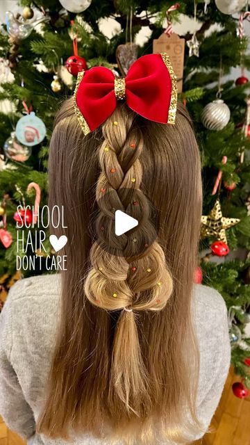 Xmas Hairstyles For Kids, Christmas Hair For Kids, Girls Holiday Hairstyles, Girls Christmas Hairstyles, Christmas Hair Ideas For Kids, Holiday Hair Dos, Holiday Hairstyles For Kids, Kids Christmas Hair, Kids Christmas Hairstyles