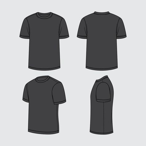 T Shirt Outline Template, Commercial Gym Design, T Shirt Sketch, Plain Black T Shirt, Shirt Sketch, T Shirt Template, Tshirt Template, Tshirt Printing, Tshirt Printing Design